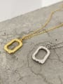 thumb 925 Sterling Silver Hollow Geometric Vintage  Pendant Necklace 2