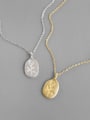 thumb 925 Sterling Silver With Gold Plated Simplistic Flower Necklaces 0