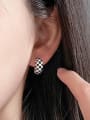 thumb 925 Sterling Silver Enamel Geometric Minimalist Stud Earring 1