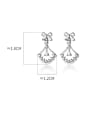 thumb 925 Sterling Silver Cubic Zirconia Butterfly knot sector Classic Drop Earring 3