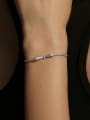 thumb 925 Sterling Silver Cubic Zirconia Bowknot Dainty Adjustable Bracelet 1