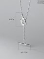 thumb 925 Sterling Silver Geometric Minimalist Bead  Chain Necklace 2