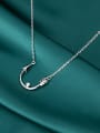 thumb 925 sterling silver simple fashion U-shaped Pendant Necklace 1
