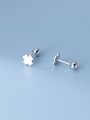 thumb 925 Sterling Silver Cross Minimalist Stud Earring 3