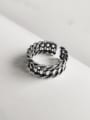 thumb 925 Sterling Silver With Antique Silver Plated Vintage Irregular Midi Rings 3