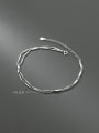 thumb 925 Sterling Silver Geometric Vintage Double Layer Anklet 2