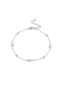 thumb 925 Sterling Silver Heart Minimalist Anklet 0