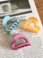 thumb Cellulose Acetate Minimalist Hollow Heart Jaw Hair Claw 2