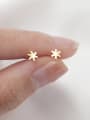 thumb 925 Sterling Silver Smooth Star Minimalist Stud Earring 4