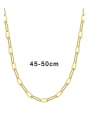 thumb Brass Geometric Chain Minimalist Necklace 3