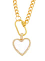 thumb Brass Enamel Heart Minimalist Necklace 2