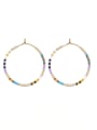 thumb Miyuki Millet Bead Multi Color Geometric Bohemia handmade Weave Hoop Earring 2