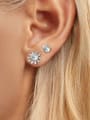 thumb 925 Sterling Silver Moissanite Round Trend Stud Earring 1