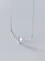 thumb 925 Sterling Silver Opal Deer Minimalist Christmas Necklace 2
