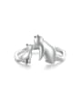 thumb 925 Sterling Silver Icon Cat Cute Band Ring 0