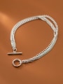 thumb 925 Sterling Silver Geometric Minimalist Strand Bracelet 1