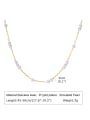 thumb Stainless steel Imitation Pearl Geometric Minimalist Necklace 2