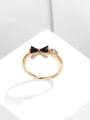 thumb Alloy Cubic Zirconia bow tie Dainty Band Ring 2