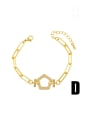 thumb Brass Cubic Zirconia Star Artisan Hollow Chain Bracelet 3