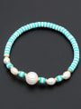 thumb Freshwater Pearl Multi Color Polymer Clay Round Bohemia Stretch Bracelet 2