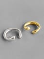 thumb 925 Sterling Silver With Gold Plated Fashion Irregular Clip On Earrings 3