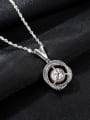 thumb 925 Sterling Silver 3A Zircon Freshwater Pearl Pendant Necklace 3