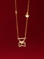 thumb 925 Sterling Silver Cubic Zirconia Hollow  Bear Minimalist Necklace 3
