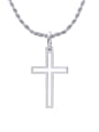 thumb 925 Sterling Silver Hollow  Cross Minimalist Necklace 2