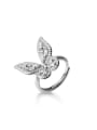 thumb 925 Sterling Silver Cubic Zirconia Butterfly Vintage Band Ring 0