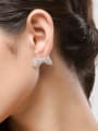 thumb Copper Cubic Zirconia Minimalist Bowknot  Stud Earring 1