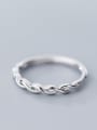thumb 925 Sterling Silver hollow Cross Minimalist Band Ring 1