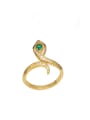 thumb Brass Cubic Zirconia Snake Vintage Band Ring 2
