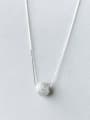 thumb 925 Sterling Silver  Minimalist Round Ball Pendant  Necklace 0