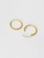thumb 925 Sterling Silver Round Minimalist Hoop Earring 2