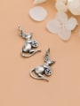 thumb 925 Sterling Silver With Black Gun Plated Cute Mouse Pendant Diy Accessories 4