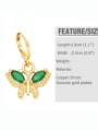 thumb Brass Cubic Zirconia Butterfly Trend Huggie Earring 4