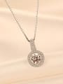 thumb 925 Sterling Silver Micro Setting Zircon Crystal  Necklace 2