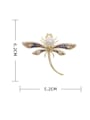 thumb Brass Cubic Zirconia Dragonfly Trend Brooch 1