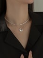 thumb 925 Sterling Silver Shell Moon Minimalist Necklace 2