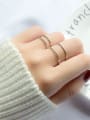 thumb 925 Sterling Silver Smooth Round Minimalist Stackable Ring 1