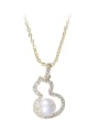 thumb Brass Freshwater Pearl Irregular Trend Necklace 4