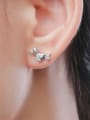 thumb 925 Sterling Silver Cubic Zirconia Dog Cute Stud Earring 1