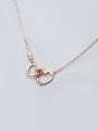 thumb 925 Sterling Silver Minimalist  Hollow  Heart Necklace 3