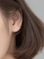thumb 925 Sterling Silver Smooth Geometric Minimalist Stud Earring 2