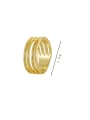 thumb Brass Geometric Minimalist Stackable Ring 2