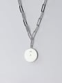 thumb 925 Sterling Silver Round Vintage Lariat Necklace 3