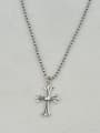 thumb Vintage Sterling Silver With Antique Silver Plated Fashion Cross Necklaces 0