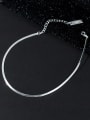 thumb 925 Sterling Silver Snake Bone Chain Minimalist Link Bracelet 2