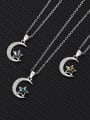 thumb 925 Sterling Silver Austrian Crystal Moon Classic Necklace 3
