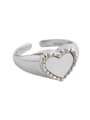 thumb 925 Sterling Silver Shell Heart Minimalist Band Ring 4